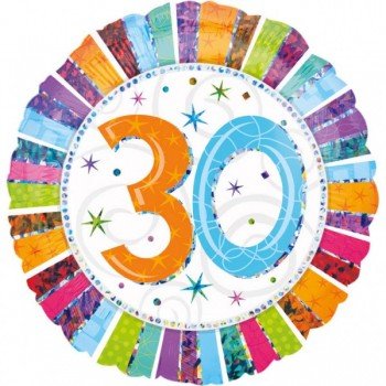 Happy Birthday 30 fólia lufi 45 cm Happy Birthday 30 fólia lufi 45 cm