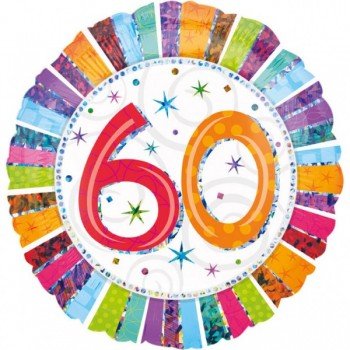 Happy Birthday 60 fólia lufi 45 cm Happy Birthday 60 fólia lufi 45 cm
