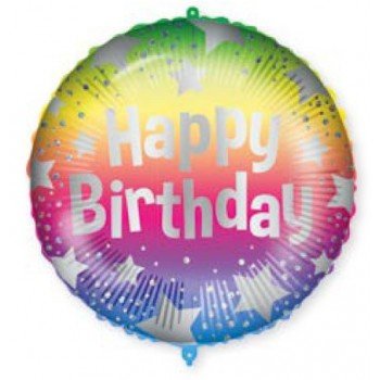 Happy Birthday Rainbow fólia lufi 46 cm Happy Birthday Rainbow fólia lufi 46 cm