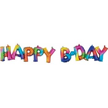 Happy Birthday Rainbow Fólia lufi 76 cm Happy Birthday Rainbow Fólia lufi 76 cm