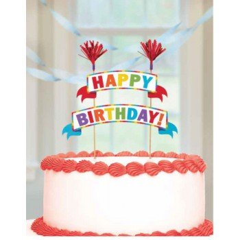 Happy Birthday Rainbow torta dekoráció Happy Birthday Rainbow torta dekoráció