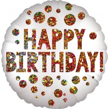 Happy Birthday szatén fólia lufi 45 cm Happy Birthday szatén fólia lufi 45 cm