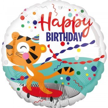 Happy Birthday Tigris fólia lufi 43 cm Happy Birthday Tigris fólia lufi 43 cm
