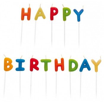 Happy Birthday tortagyertya, gyertya szett 13 db-os Happy Birthday tortagyertya, gyertya szett 13 db-os