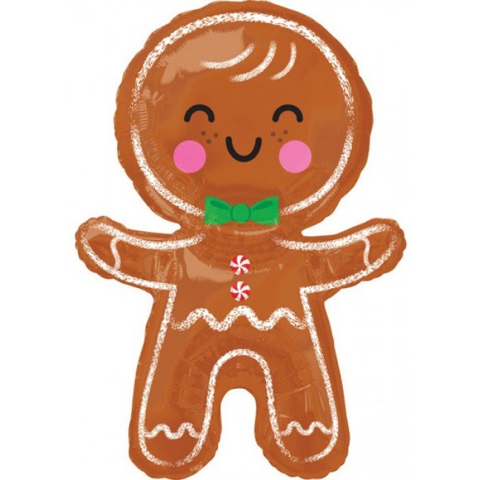 Happy Gingerbread Man, Mézi fólia lufi 78 cm