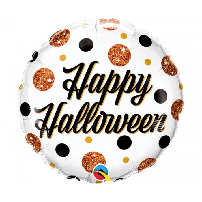 Happy Halloween Dots fólia lufi 46 cm