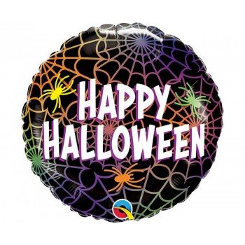 Happy Halloween Spider's, Webs fólia lufi 46 cm Happy Halloween Spider's, Webs fólia lufi 46 cm