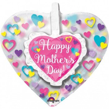 Happy mother's day, Boldog anyák napját Fólia lufi 66 cm Happy mother's day, Boldog anyák napját Fólia lufi 66 cm
