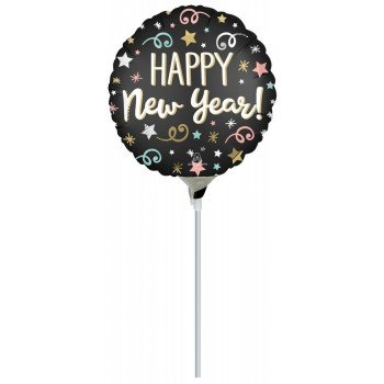 Happy New Year fólia lufi 23 cm Happy New Year fólia lufi 23 cm