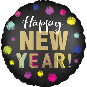 Happy New Year fólia lufi 43 cm Happy New Year fólia lufi 43 cm