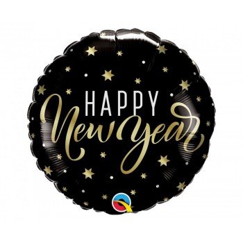 Happy New Year Stars fólia lufi 46 cm Happy New Year Stars fólia lufi 46 cm