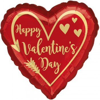 Happy Valentine's Day Fólia lufi 43 cm Happy Valentine's Day Fólia lufi 43 cm