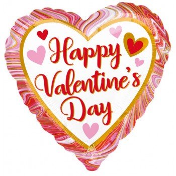 Happy Valentine's Day fólia lufi 43 cm Happy Valentine's Day fólia lufi 43 cm