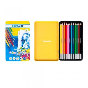 Háromszögletű színes ceruza 12 db-os fém dobozban Háromszögletű színes ceruza 12 db-os fém dobozban