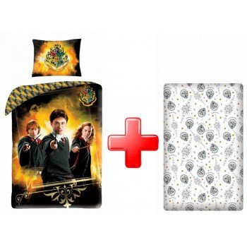Harry Potter ágyneműhuzat és gumis lepedő szett Harry Potter ágyneműhuzat és gumis lepedő szett