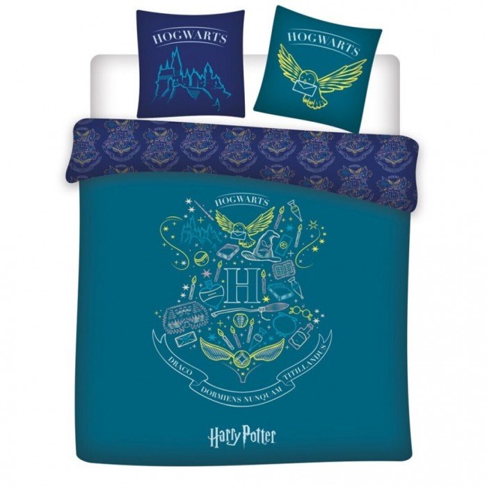 Harry Potter Blue dupla, kétszemélyes ágyneműhuzat 240×220cm, 63x63 cm Microfibre Harry Potter Blue dupla, kétszemélyes ágyneműhuzat 240×220cm, 63x63 cm Microfibre