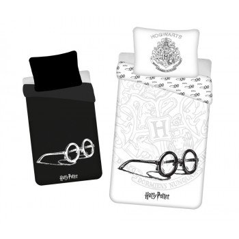 Harry Potter Glasses Sötétben világító ágyneműhuzat 140×200cm, 70×90 cm Harry Potter Glasses Sötétben világító ágyneműhuzat 140×200cm, 70×90 cm