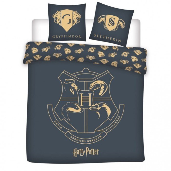 Harry Potter Grey dupla, kétszemélyes ágyneműhuzat 240×220cm, 63x63 cm Microfibre Harry Potter Grey dupla, kétszemélyes ágyneműhuzat 240×220cm, 63x63 cm Microfibre