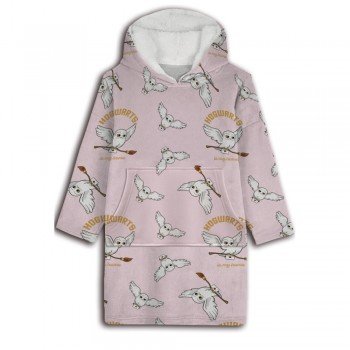 Harry Potter Hedvig Pink felnőtt belebújós plüss polár takaró, poncsó Harry Potter Hedvig Pink felnőtt belebújós plüss polár takaró, poncsó