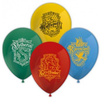 Harry Potter Hogwarts Houses léggömb, lufi 8 db-os Harry Potter Hogwarts Houses léggömb, lufi 8 db-os