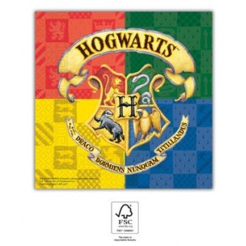 Harry Potter Hogwarts Houses szalvéta 20 db-os 33*33 cm FSC Harry Potter Hogwarts Houses szalvéta 20 db-os 33*33 cm FSC