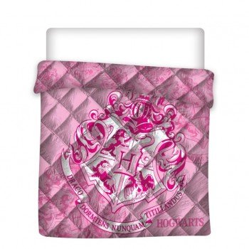 Harry Potter Hogwarts Pink steppelt ágytakaró, paplan 240x220cm Harry Potter Hogwarts Pink steppelt ágytakaró, paplan 240x220cm