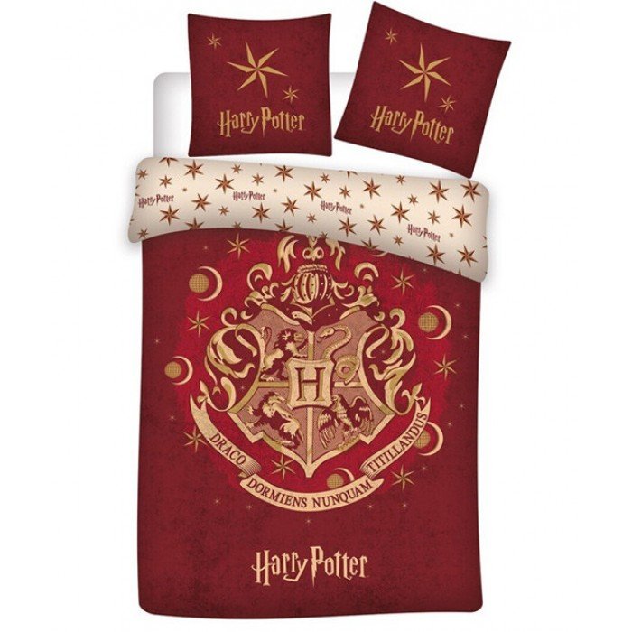 Harry Potter Red ágyneműhuzat 140×200cm, 63×63 cm microfibre