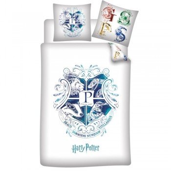 Harry Potter White ágyneműhuzat 140×200cm, 63×63 cm microfibre Harry Potter White ágyneműhuzat 140×200cm, 63×63 cm microfibre