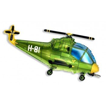Helicopter Green, Helikopter fólia lufi 61 cm Helicopter Green, Helikopter fólia lufi 61 cm