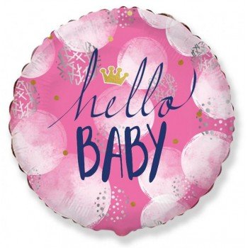 Hello Baby Girl fólia lufi 48 cm Hello Baby Girl fólia lufi 48 cm