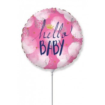 Hello Baby Pink fólia lufi 36 cm Hello Baby Pink fólia lufi 36 cm