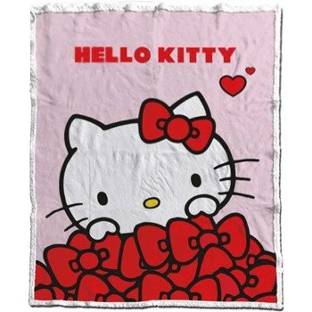 Hello Kitty Bow sherpa takaró 130x170cm Hello Kitty Bow sherpa takaró 130x170cm