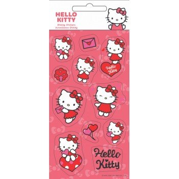 Hello Kitty csillogó pufi szivacs matrica szett