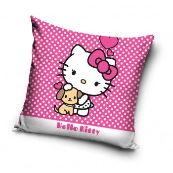 Hello Kitty Dots párnahuzat 40x40 cm Velúr Hello Kitty Dots párnahuzat 40x40 cm Velúr