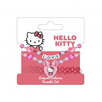 Hello Kitty Love karkötő szett 3 db-os Hello Kitty Love karkötő szett 3 db-os