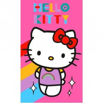 Hello Kitty Rainbow kéztörlő, arctörlő, törölköző 30x50 cm Hello Kitty Rainbow kéztörlő, arctörlő, törölköző 30x50 cm