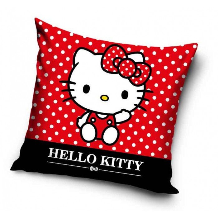 Hello Kitty Red párnahuzat 40x40 cm Velúr