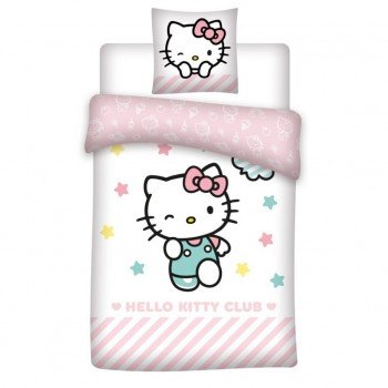 Hello Kitty Stars ágyneműhuzat 140×200cm, 65x65 cm Hello Kitty Stars ágyneműhuzat 140×200cm, 65x65 cm