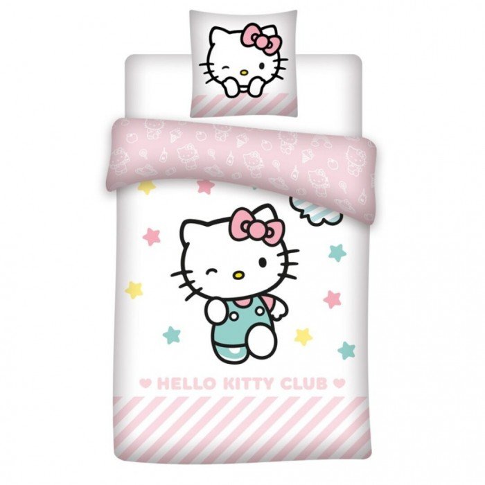 Hello Kitty Stars ágyneműhuzat 140×200cm, 65x65 cm Hello Kitty Stars ágyneműhuzat 140×200cm, 65x65 cm