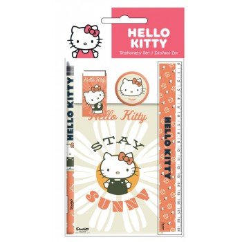 Hello Kitty Stay Sunny írószer szett 5 db-os Hello Kitty Stay Sunny írószer szett 5 db-os