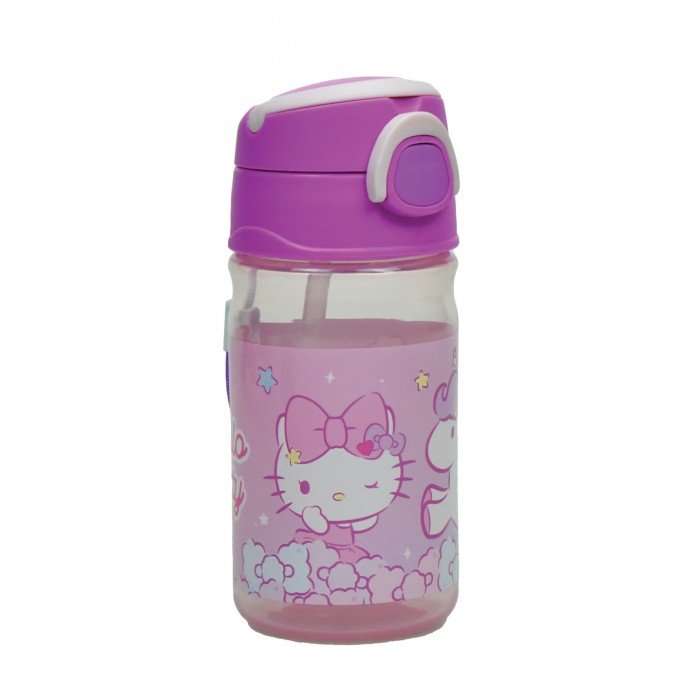 Hello Kitty Unicorn műanyag kulacs akasztóval 350 ml