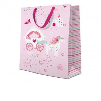 Pincess, Hercegnő papír ajándéktasak 30x40x12 cm Pincess, Hercegnő papír ajándéktasak 30x40x12 cm