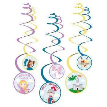 Hercegnő és Lovag szalag dekoráció 6 db-os szett Hercegnő és Lovag szalag dekoráció 6 db-os szett