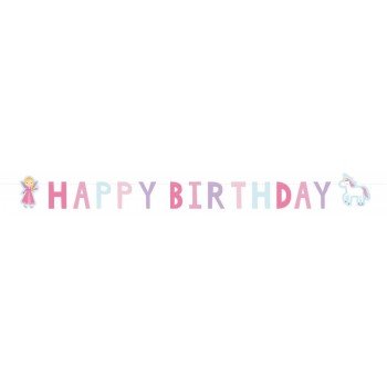 Hercegnő és Lovag Happy Birthday felirat 150 cm Hercegnő és Lovag Happy Birthday felirat 150 cm