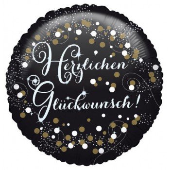 Herzlichen Glückwunsch Gold fólia lufi 45 cm Herzlichen Glückwunsch Gold fólia lufi 45 cm