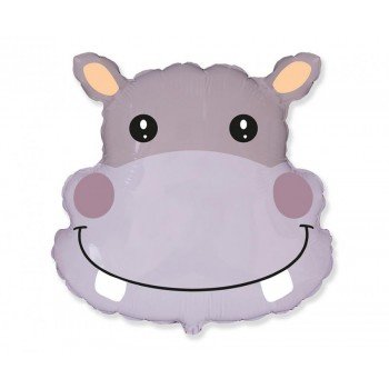 Hippo, Víziló fólia lufi 55 cm (WP) Hippo, Víziló fólia lufi 55 cm (WP)