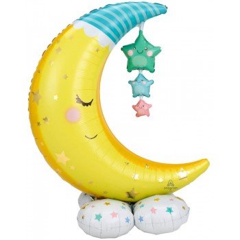 Hold és csillagok AirLoonz óriás fólia lufi 139 cm Hold és csillagok AirLoonz óriás fólia lufi 139 cm
