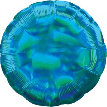 Hologrammos Cyan Fólia lufi 43 cm Hologrammos Cyan Fólia lufi 43 cm