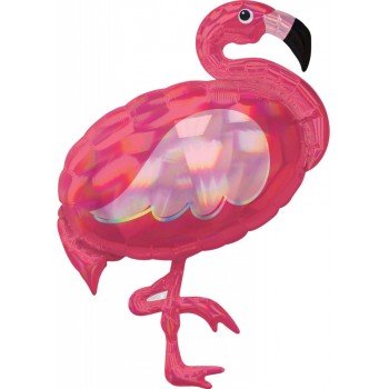 Hologrammos Flamingó fólia lufi 83 cm Hologrammos Flamingó fólia lufi 83 cm