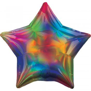 Hologrammos Rainbow Fólia lufi 43 cm Hologrammos Rainbow Fólia lufi 43 cm